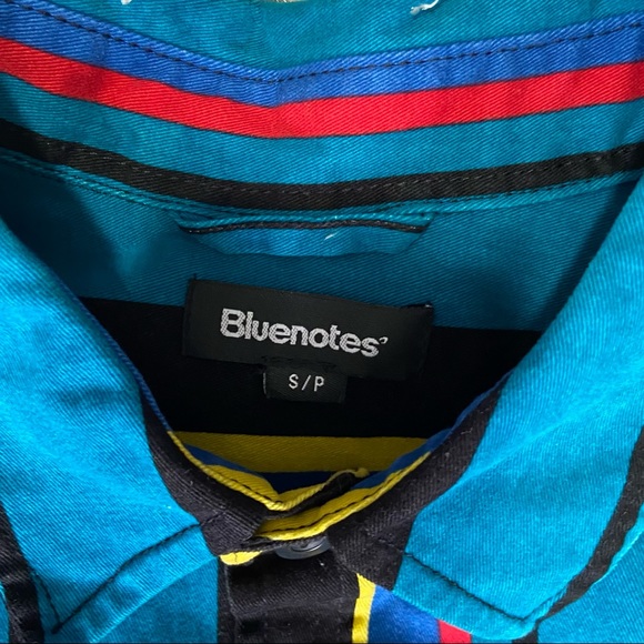 Bluenotes multicoloured stripes long sleeves button down shirt. Size S. Used. - Picture 3 of 9
